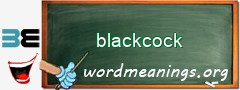 WordMeaning blackboard for blackcock